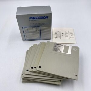 Vintage Precision MF2HD 3.5" Micro Floppy Disks Double Sided High Density Lot 10